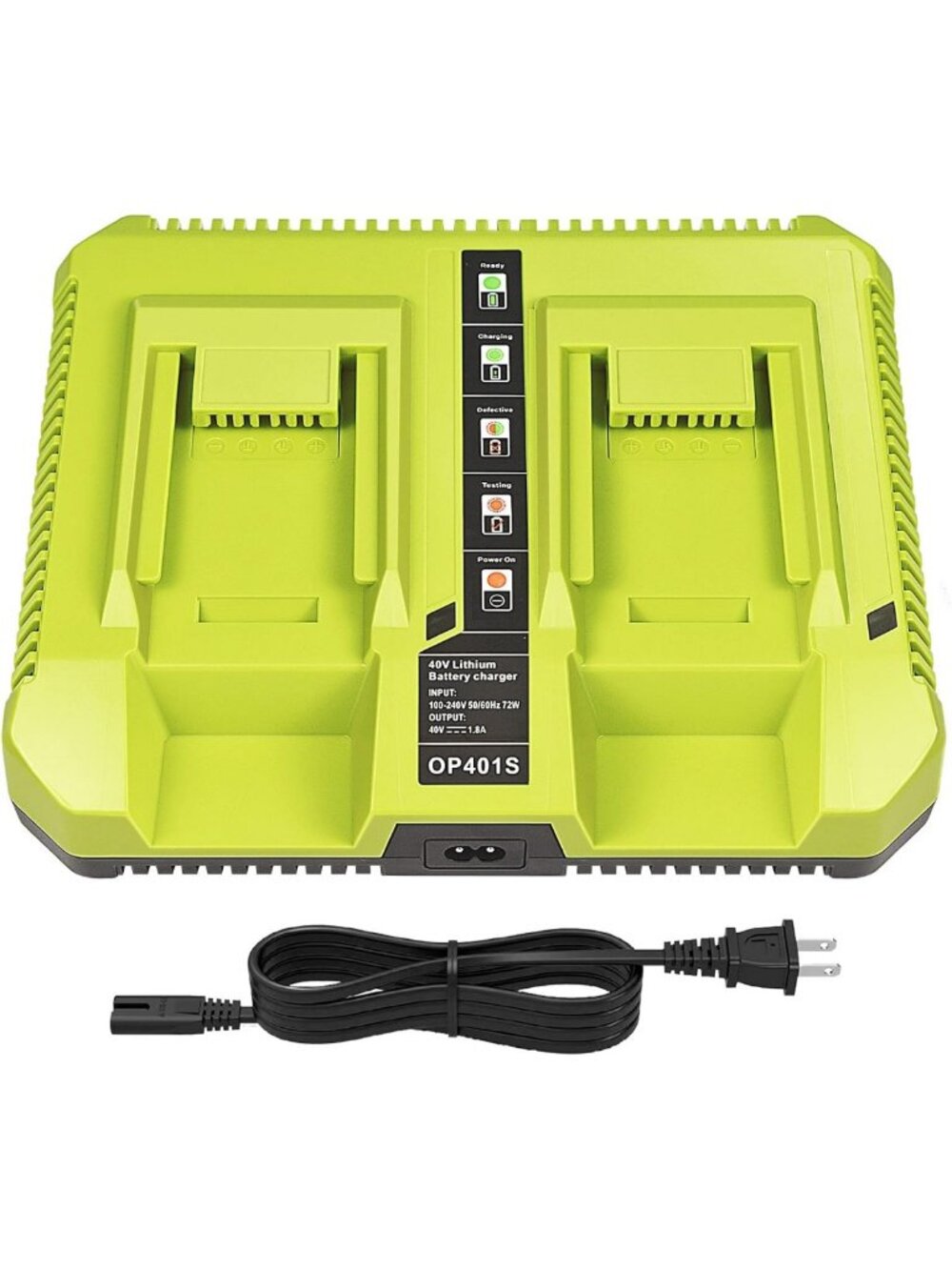 40V Dual Charger for Lithium Ion Batteries - Compatible with OP4015 OP4026